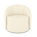 Ver imagem 5 de Poltrona Decorativa Orgânica Giratória Kit 2 Lua Linho Bege Sala D03 - D’Rossi