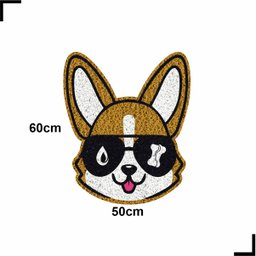 Tapete Pet Cachorro Corgi Comedouro Agua 50x60 Higienico Lar - 2