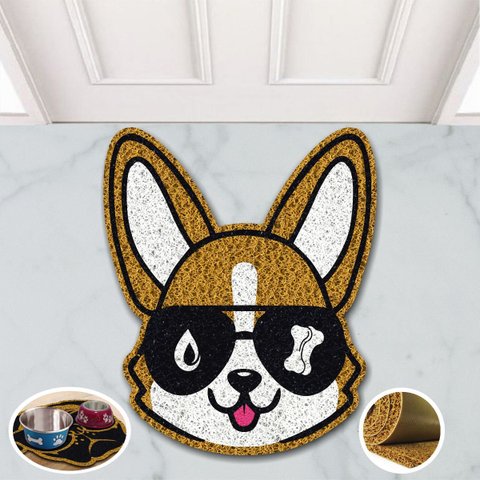 Tapete Pet Cachorro Corgi Comedouro Agua 50x60 Higienico Lar