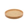 Bandeja de Bambu e Palha Redonda 35 Cm - Oikos - 1