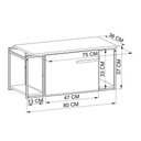 Ver imagem 5 de Gabinete para Banheiro com Porta e Estrutura em Metal 80 Cm Cor:preto com Mel