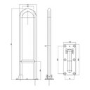 Ver imagem 3 de Barra de Apoio Lateral Articulável Deca Conforto 2315.i.080.pol.n 80cm Inox Polido
