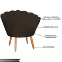 Ver imagem 5 de Kit 2 Poltronas Decorativa para Sala de Estar Charm Suede Marrom - Montanaris Decor MD MONTANARIS DE