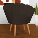 Ver imagem 3 de Kit 2 Poltronas Decorativa para Sala de Estar Charm Suede Marrom - Montanaris Decor MD MONTANARIS DE