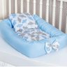 Kit Ninho Redutor Berço Baby Menino Nuvem Azul Claro 4 Peças - 1