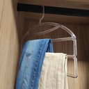 Ver imagem 6 de Kit 20 Cabides Triplos Organizar Calças Calceiros Transparentes Closet Guarda Roupas Cinquetti
