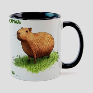 Caneca Branca com Interna Preta Y5 CAPIVARA  6