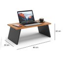 Ver imagem 2 de Mesa de Colo Dobrável para Notebook - Preto/Canela
