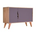 Ver imagem 3 de Balcão Buffet com 3 Portas Carvalho e Cinza Claro