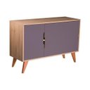 Ver imagem 2 de Balcão Buffet com 3 Portas Carvalho e Cinza Claro