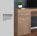 Ver imagem 7 de Mesa Escrivaninha Home Office Quarto Sala Escritorio 1 Porta 1 Gaveta Vitoria Cor Nature