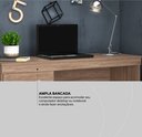 Ver imagem 6 de Mesa Escrivaninha Home Office Quarto Sala Escritorio 1 Porta 1 Gaveta Vitoria Cor Nature