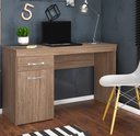 Ver imagem 2 de Mesa Escrivaninha Home Office Quarto Sala Escritorio 1 Porta 1 Gaveta Vitoria Cor Nature