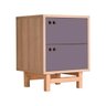 Mesa de Cabeceira com Gavetas Siena Carvalho e Cinza Claro - 3