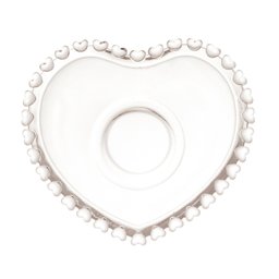 Xícara P/Café Com Pires Cristal Coração Transparente 80ml Lyor - 4