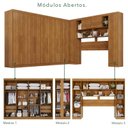 Ver imagem 6 de Guarda-Roupa de Canto Modulado 11 Portas 4 Gavetas Portugal Marrom/Cinamomo
