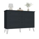 Ver imagem 2 de Cômoda para Quarto Fort em Mdf 136x95cm 6 Gavetas Grafitto 1220