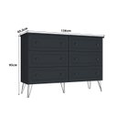 Ver imagem 3 de Cômoda para Quarto Fort em Mdf 136x95cm 6 Gavetas Grafitto 1220