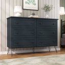 Ver imagem 1 de Cômoda para Quarto Fort em Mdf 136x95cm 6 Gavetas Grafitto 1220