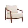 Kit 2 Poltronas Decorativas Vita Estofada Linho Off White - Imbuia - 2