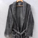 Ver imagem 2 de Roupão Microfibra Flannel P Extra Macio Cinza Rock - Tessi