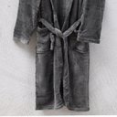 Ver imagem 3 de Roupão Microfibra Flannel P Extra Macio Cinza Rock - Tessi