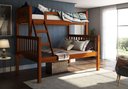 Ver imagem 1 de Beliche Casal e Cama Solteiro 100% Madeira Maciça Marrom