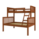 Ver imagem 2 de Beliche com Cama de Casal 100% Madeira Maciça Marrom/Tabaco