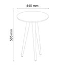 Ver imagem 5 de Kit com 2 Mesas Canto e Lateral Retrô Redonda Slim Patrimar Cinamomo