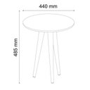 Ver imagem 6 de Kit com 2 Mesas Canto e Lateral Retrô Redonda Slim Patrimar Cinamomo