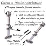 Kit Varão Duplo 1 Metros 19mm e 19mm Suporte Metal Cromado Resistente - 3