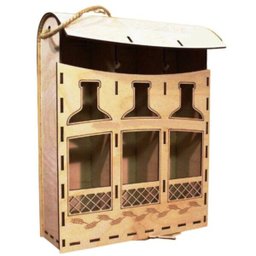 Mini Adega MDF para 04 garrafas - 2