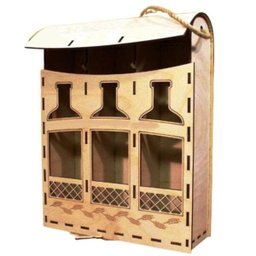 Mini Adega MDF para 04 garrafas - 1