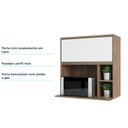 Ver imagem 5 de Armário Aéreo 80 Cm 1 Porta Basculante Nicho Micro Conjugado e Nicho Lateral Mel Luciane Móveis