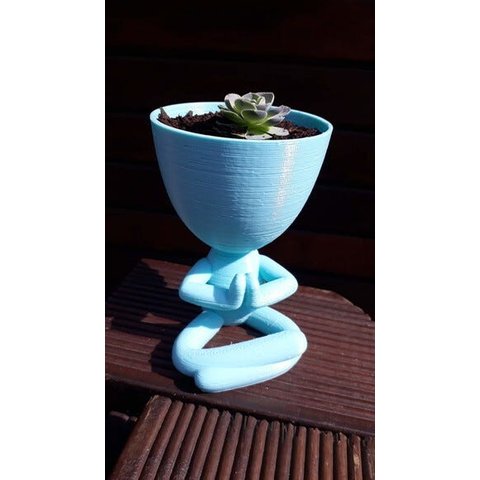 Vaso Decorativo - Robert Plant - Yoga - Impresso em 3D