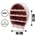 Ver imagem 4 de Mini Adega Mdf para 14 Garrafas