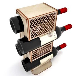 Mini Adega MDF para 4 garrafas - 2