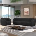 Ver imagem 2 de Sofá 4 Lugares para Sala 292cm Lazio M03 Corano Preto - Lyam Decor
