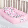 Kit Ninho Redutor Para Berço Baby Menina Nuvem Rosa 4 Peças - 1