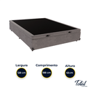 Ver imagem 4 de Cama Box Baú Viúvo Suede Cinza