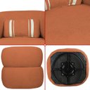 Ver imagem 5 de Poltrona Orgânica Giratória Chloe Decorativa com Almofada Plumante Bouclê Terracota - Arkell