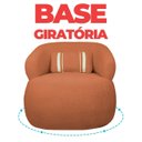 Ver imagem 6 de Poltrona Orgânica Giratória Chloe Decorativa com Almofada Plumante Bouclê Terracota - Arkell