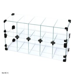 Baleiro Expositor Modulado em Vidro - 0,60 x 0,30 x 0,15 - 2