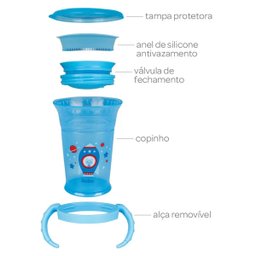 Copo de Treinamento 360 Azul com Alça Removível - Buba - 4