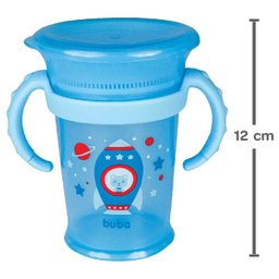 Copo de Treinamento 360 Azul com Alça Removível - Buba - 3