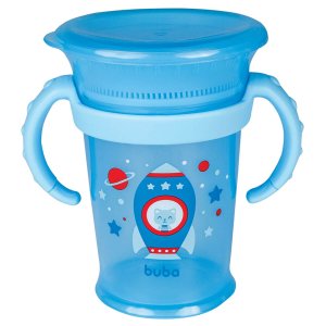 Copo de Treinamento 360 Azul com Alça Removível - Buba