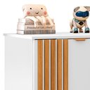 Ver imagem 6 de Cômoda Infantil 4 Gavetas com 1 Porta Ripada Ayla Branco - Phoenix