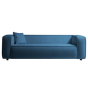 Ver imagem 2 de Sofá 3 Lugares 180cm Orgânico Luxo Recepção Cecília Linho Azul Royal - Incasa Decor