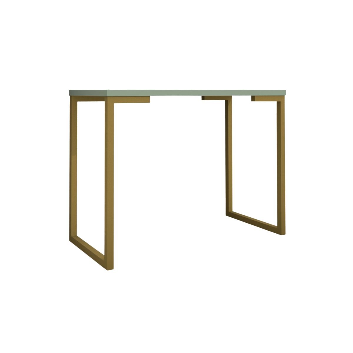 Mesa Industrial Escrivaninha Moderna Mdf 100x45 Metalon Dourado Plancasa: Verde Jade - 4