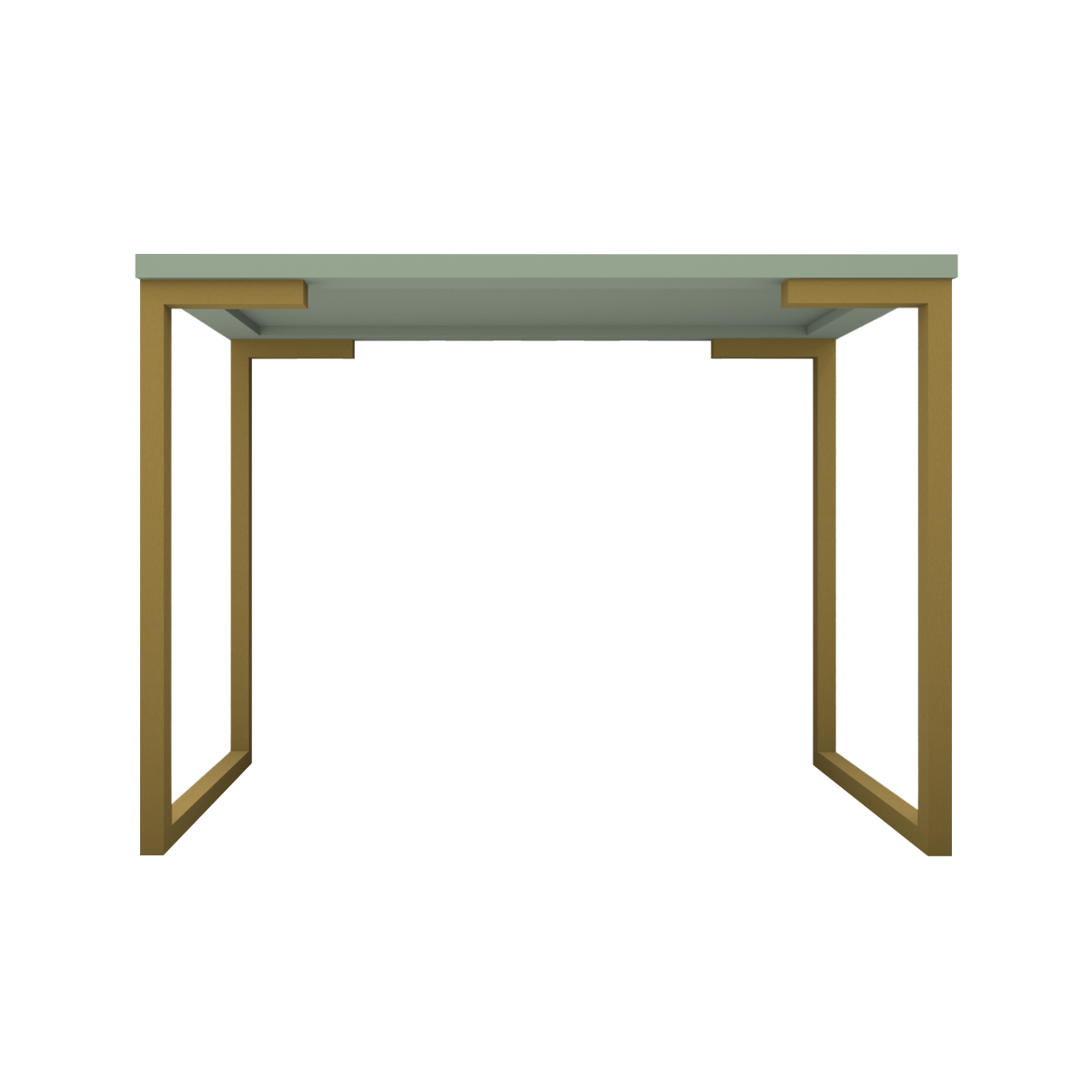 Mesa Industrial Escrivaninha Moderna Mdf 100x45 Metalon Dourado Plancasa: Verde Jade - 3